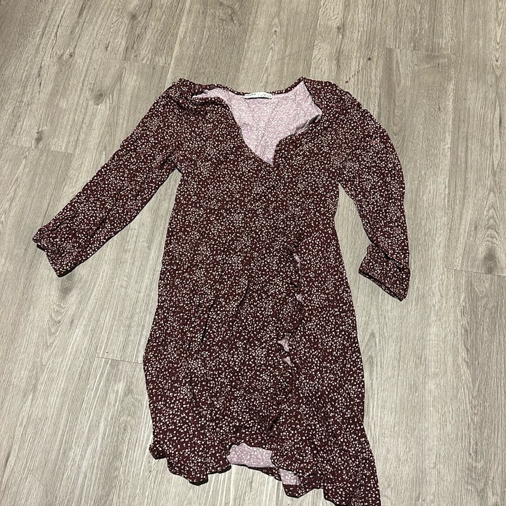 Purple wrap dress